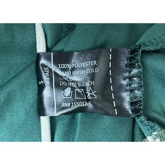 Baltic Born Lydia Maxi Dress Chiffon Green Bridesmaid Faux Wrap Size Small - Picture 8 of 8